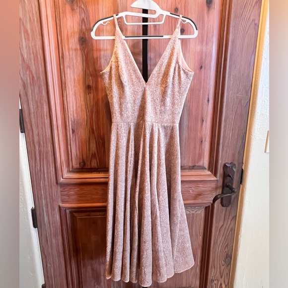 NWOT DRESS THE POPULATION Delilah Plunging A-Line Party Dress - Picture 10 of 10